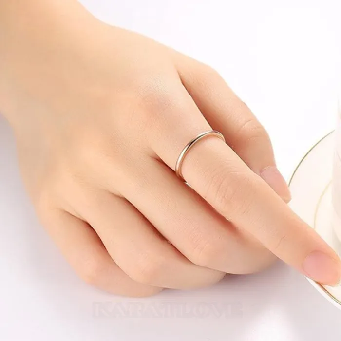 Disponible en 3 couleurs anneau de mariage empilable en argent sterling