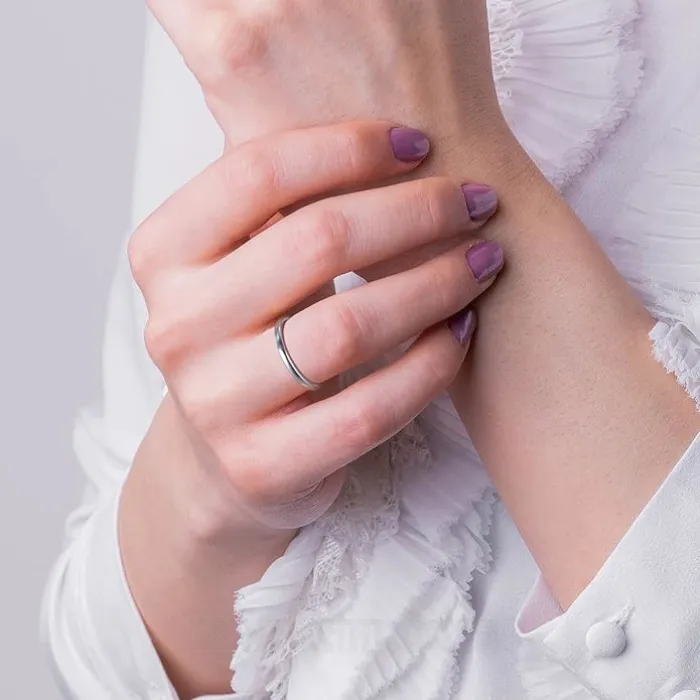 Disponible en 3 couleurs anneau de mariage empilable en argent sterling