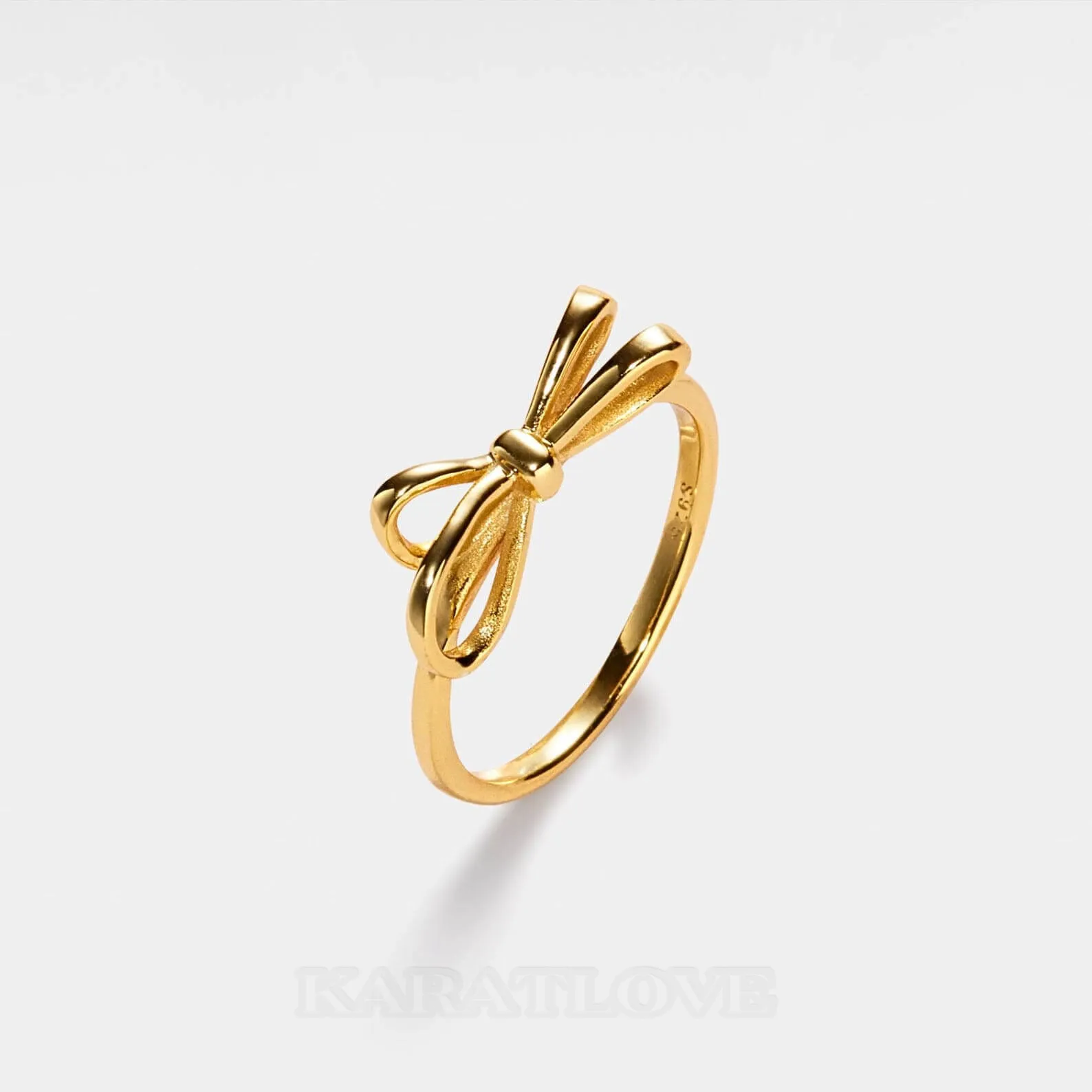 Bague de fiançailles en argent sterling avec nœud
