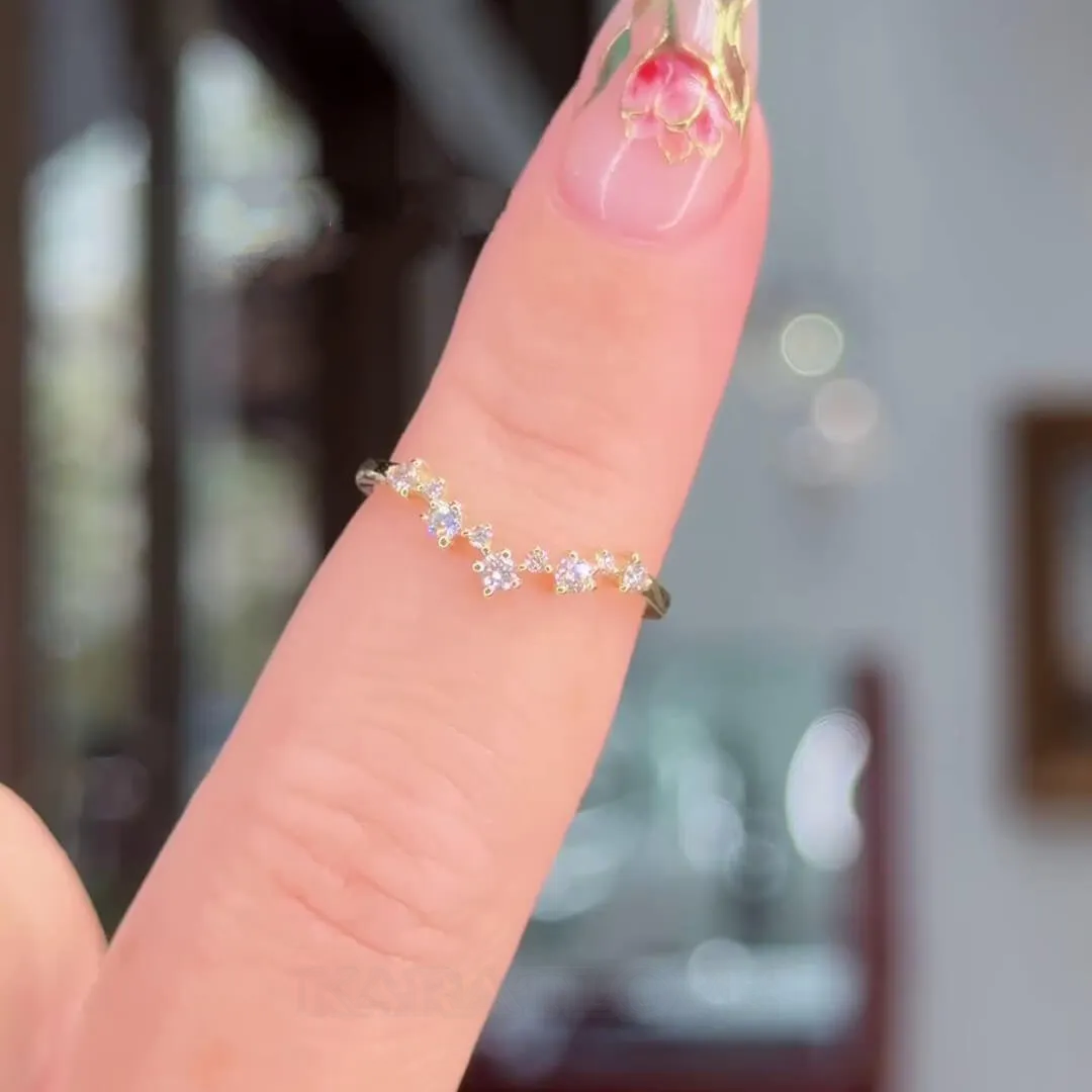 Parure de mariage en argent jaune et diamant blanc taille poire