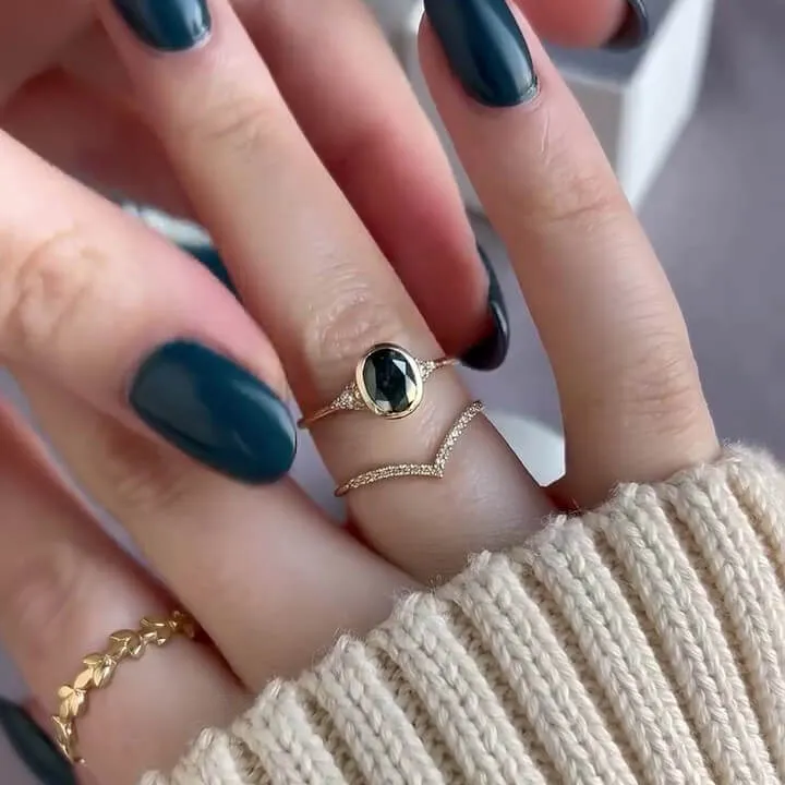 Ensemble de mariage en argent jaune et or pour émeraudes vertes de taille ovale