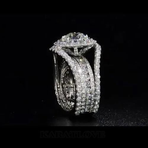 Bague de fiançailles halo en argent sterling avec diamant blanc taille ronde