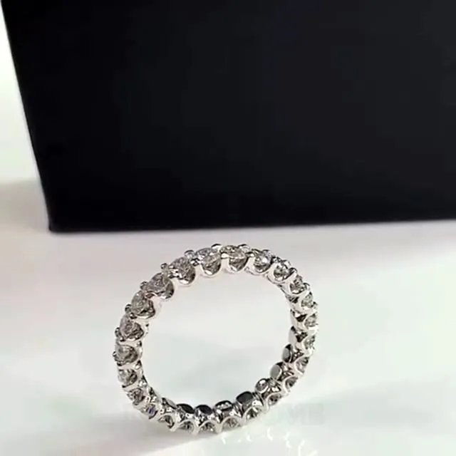 Parure de mariage en argent 925 pour le diamant blanc taille radiant