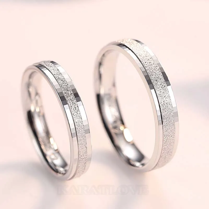 Bagues de couple en argent sterling