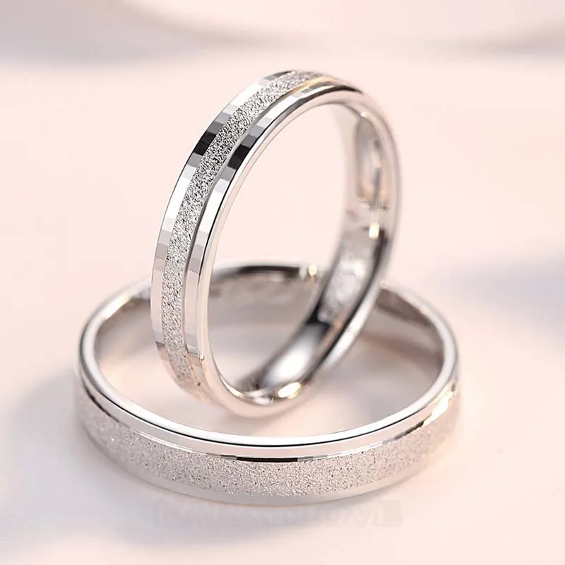 Bagues de couple en argent sterling