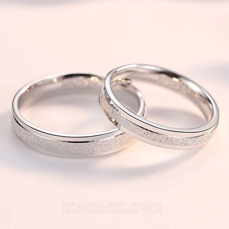 Bagues de couple en argent sterling