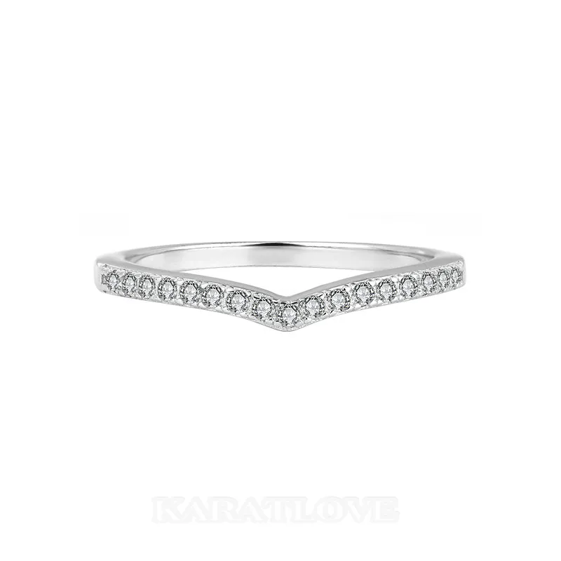 Anneau de mariage en argent sterling 925 et diamant de moissanite de taille ronde