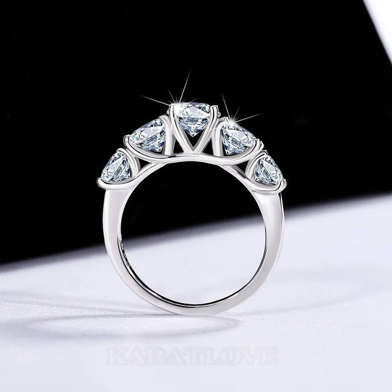 Bague de fiançailles art deco en argent sterling 925 et diamant moissanite de taille ronde