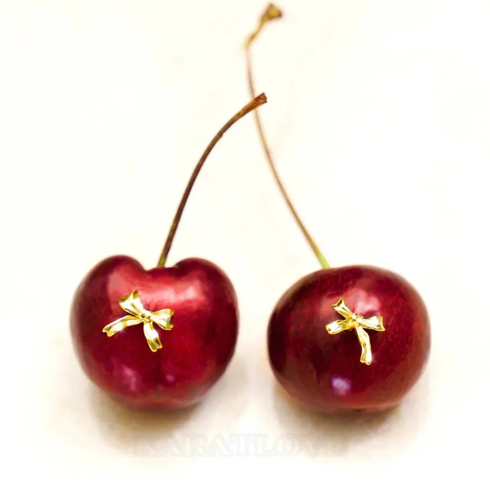 Boucles d'oreilles ruban plaqué or 18k