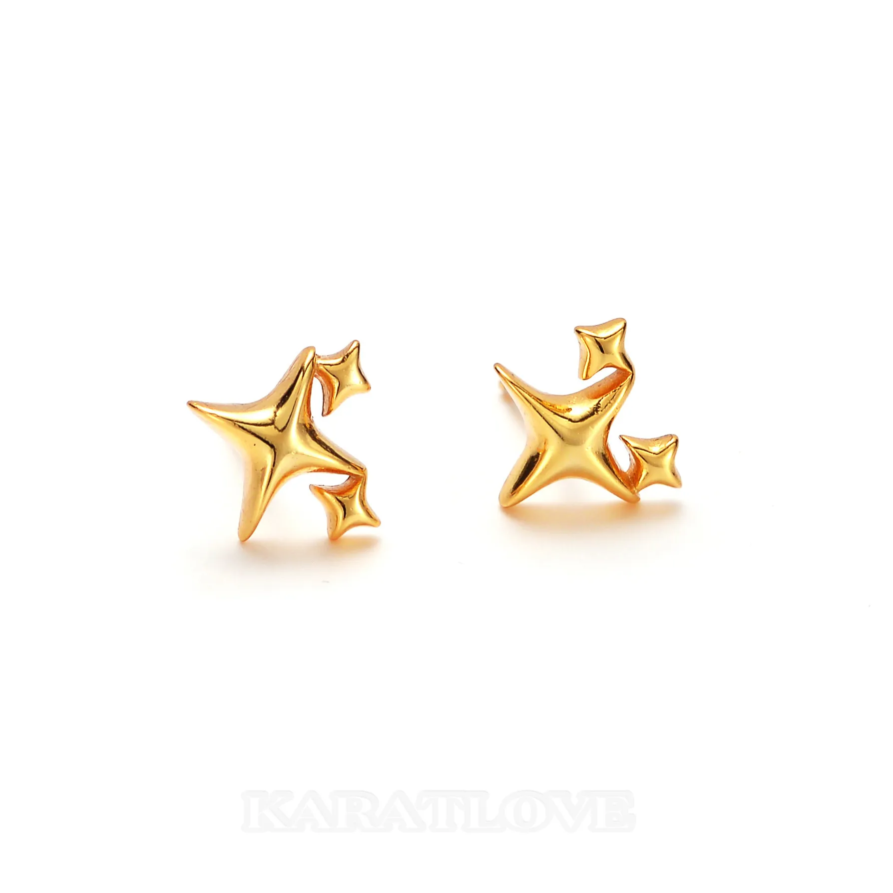 Boucles d'oreilles en argent 925 plaqué or jaune