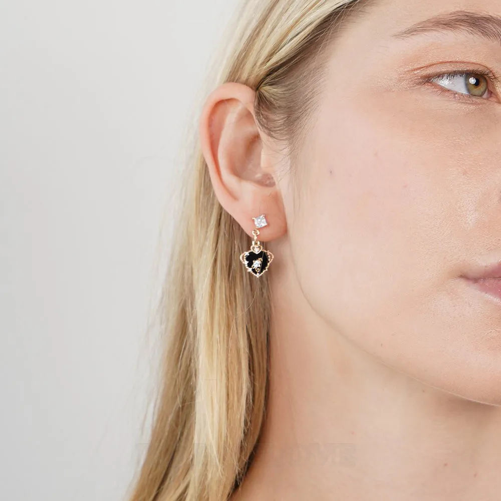 Boucles d'oreilles aiguille en argent 925 plaqué or 18k