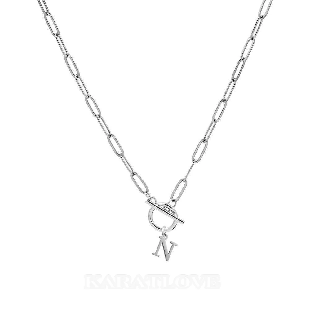 Collier à pendentifs en plaqué or avec lettres initiales