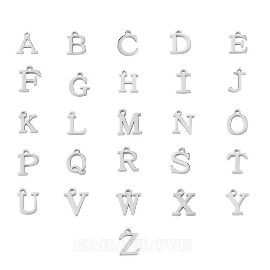 Collier à pendentifs en plaqué or avec lettres initiales
