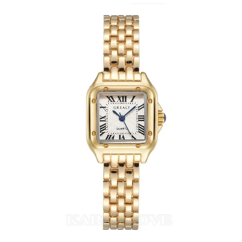 Montre à mouvement quartz square fashion pour femmes
