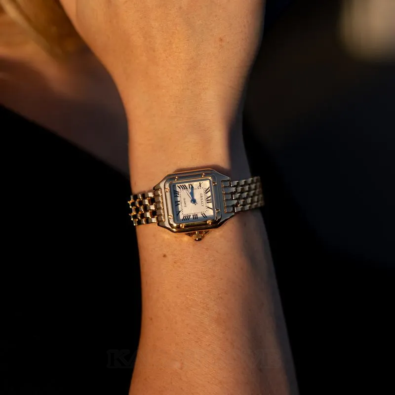 Montre à mouvement quartz square fashion pour femmes