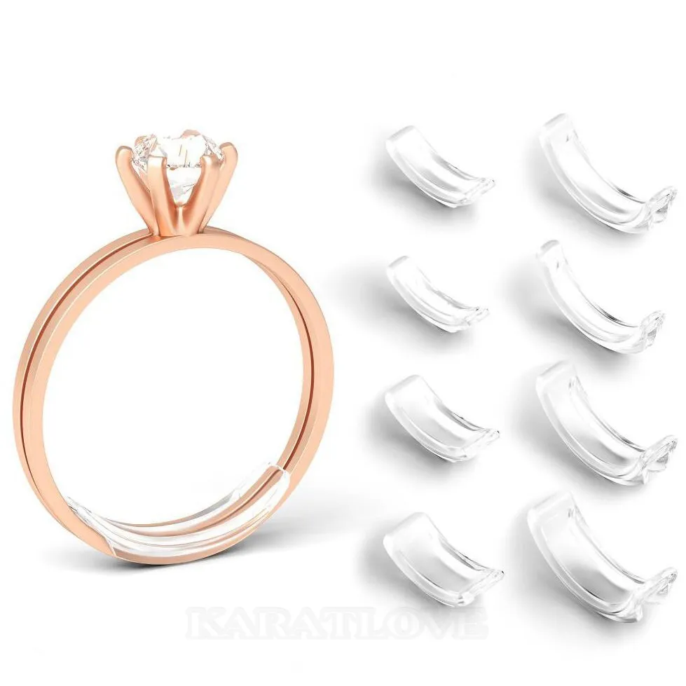 Ajusteur de taille de bague invisible en résine pour toute bague non sertie