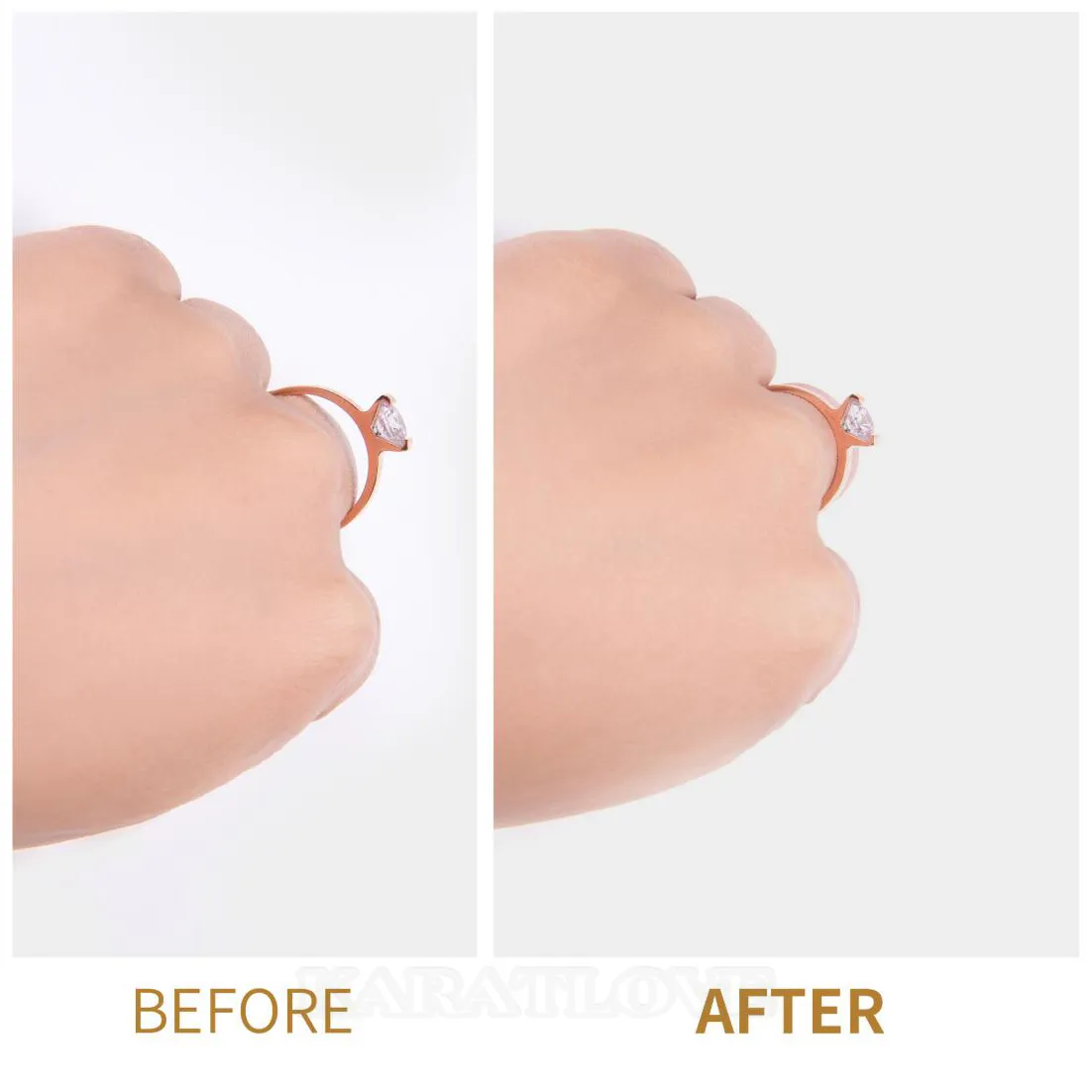 Ajusteur de taille de bague invisible en résine pour toute bague non sertie