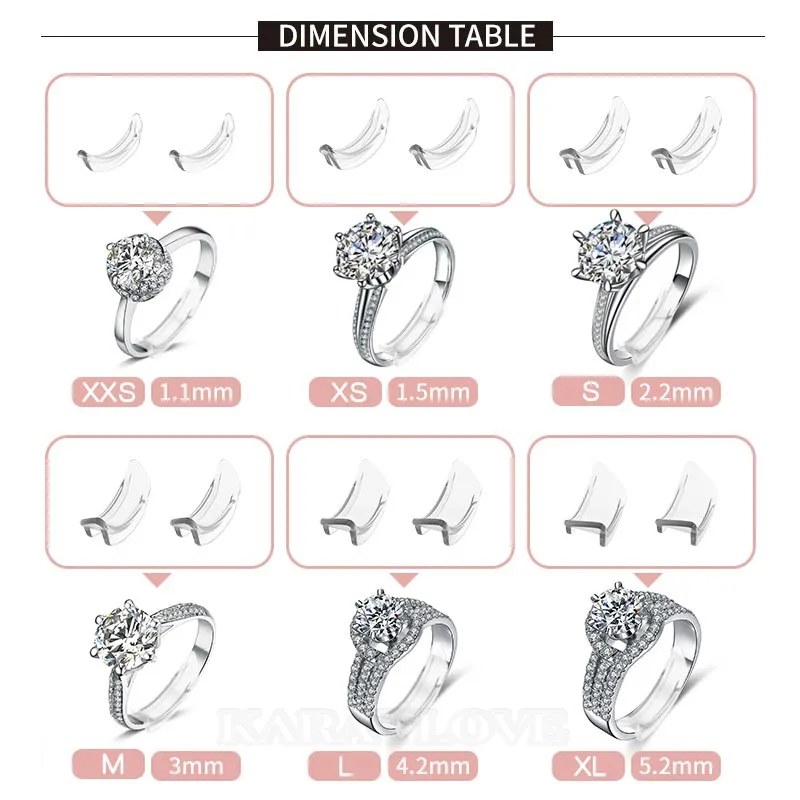 12pcs résine invisible pour anneau de taille invisible pour anneau de taille invisible