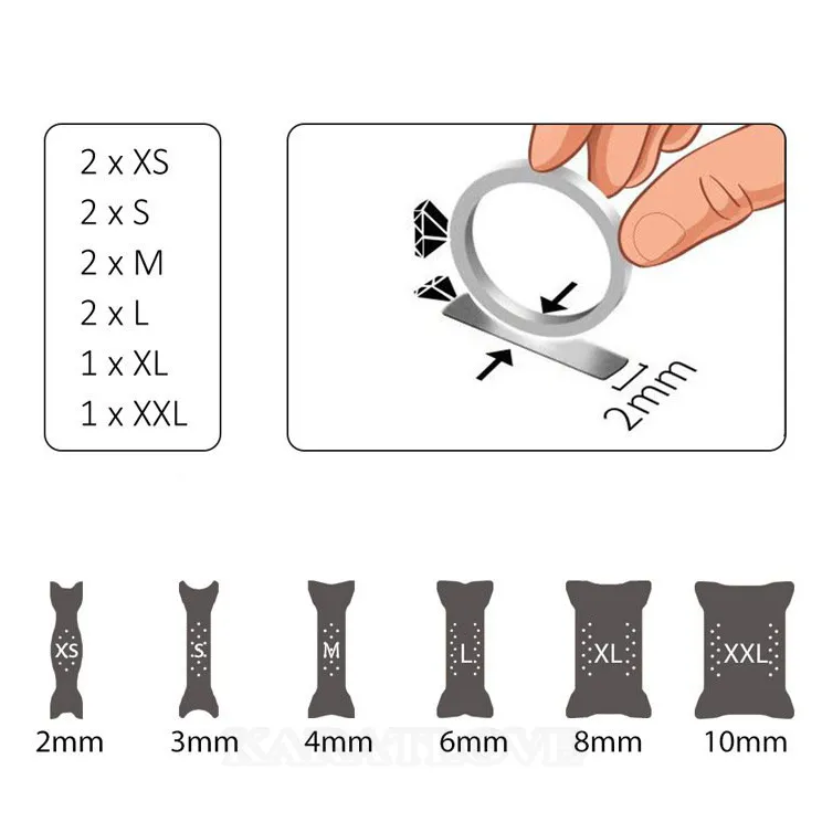 10pcs bague invisible en résine pour bague invisible