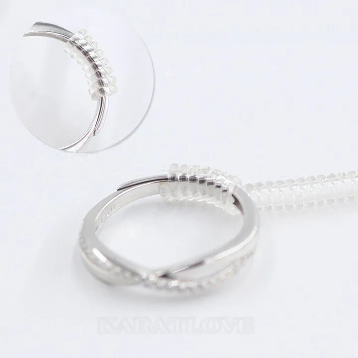 Ajusteur de taille de bague invisible en résine pour bague non sertie