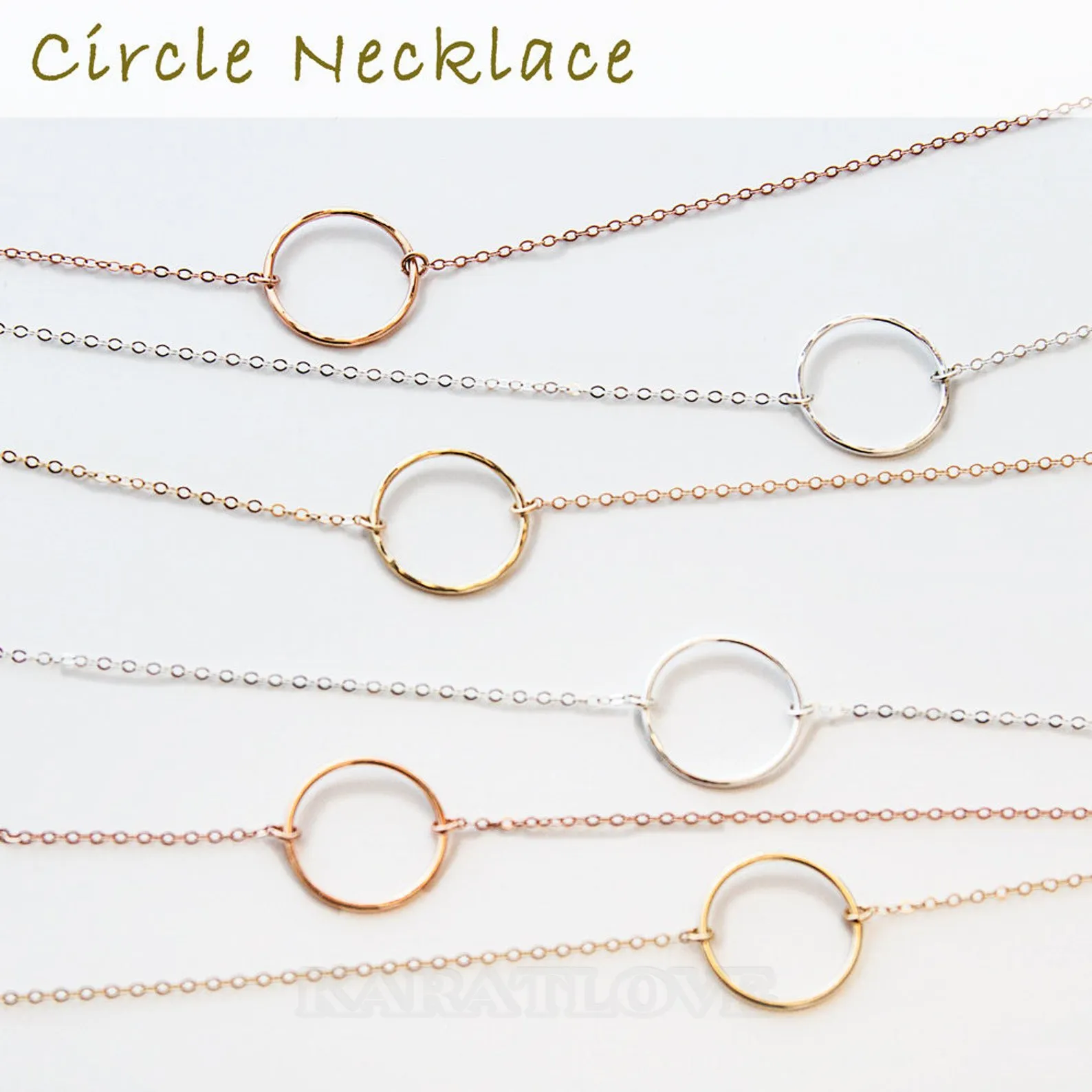 Collier cercle karma eternité simple cercle ouvert cadeau