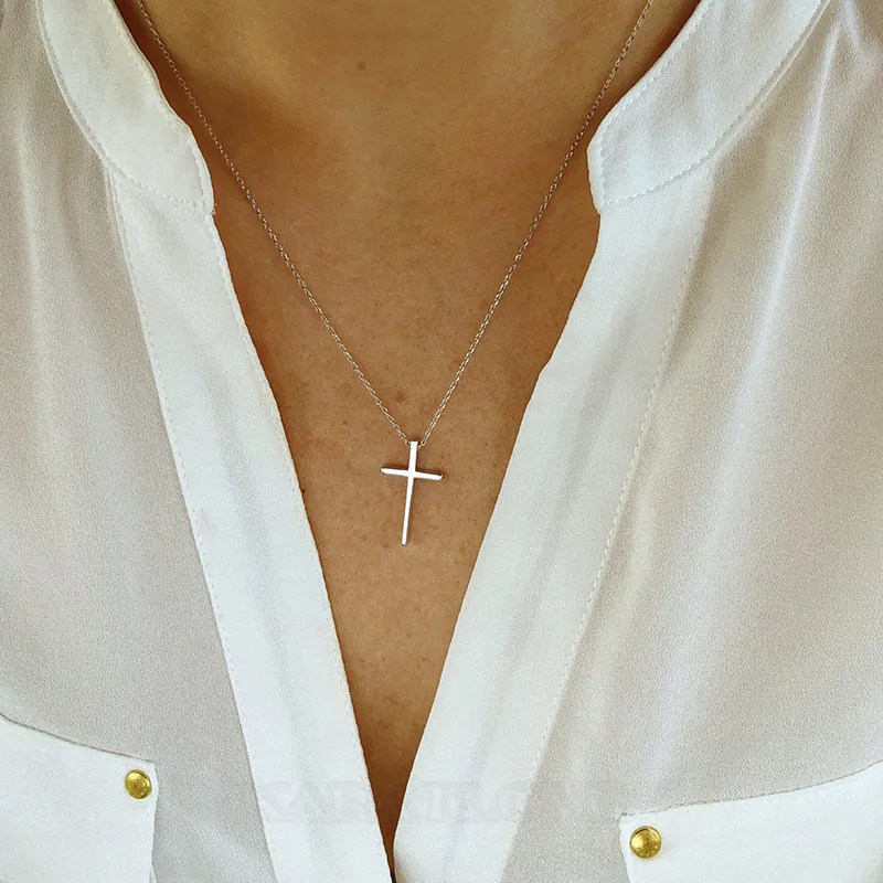 Collier croix religieuse en argent/or