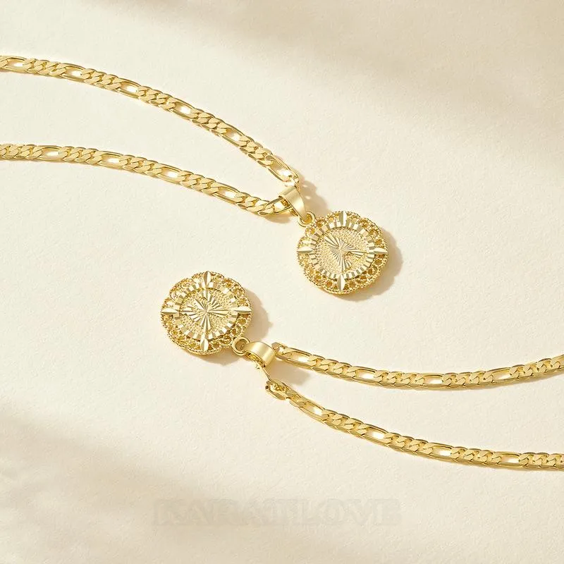 Lettre initiale a-z collier pendentif plaqué or 14k de 20 pouces