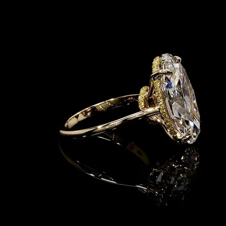 Bague de fiançailles en or...