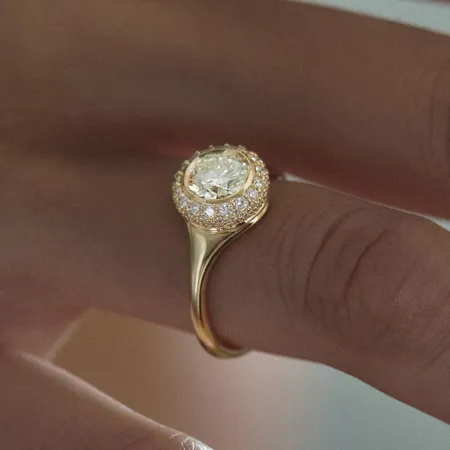 Bague de fiançailles halo...