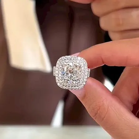 Bague de fiançailles double...