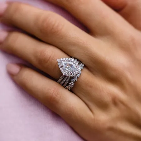 Bague 3 pièces en argent...