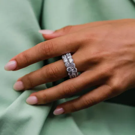 Bague en argent 925 sertie...