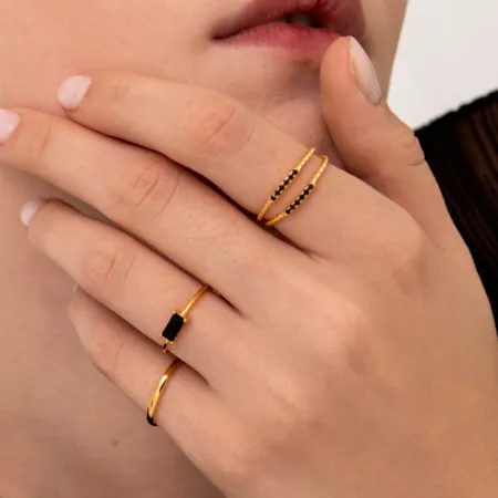 Baguette noire fantaisie en...