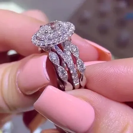 Bague de fiançailles double...