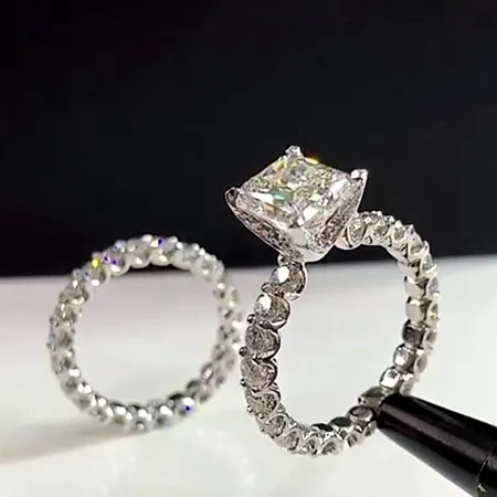 Parure de mariage en argent...