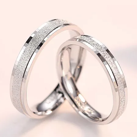 Bagues de couple en argent sterling