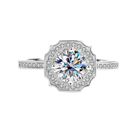 Bague de fiançailles halo...