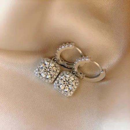 Pendants d'oreilles halo en...