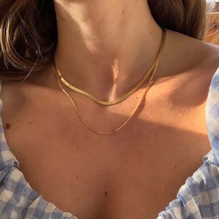 Collier 2 couches en titane...