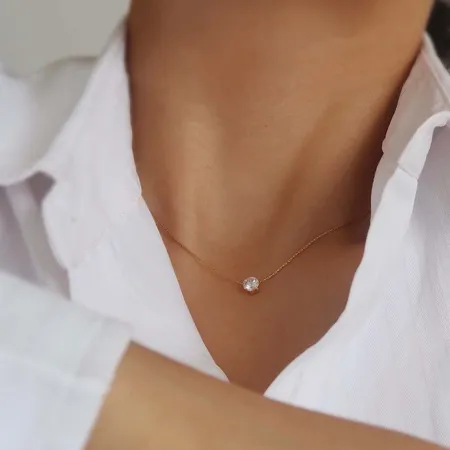 Collier de diamants ronds...