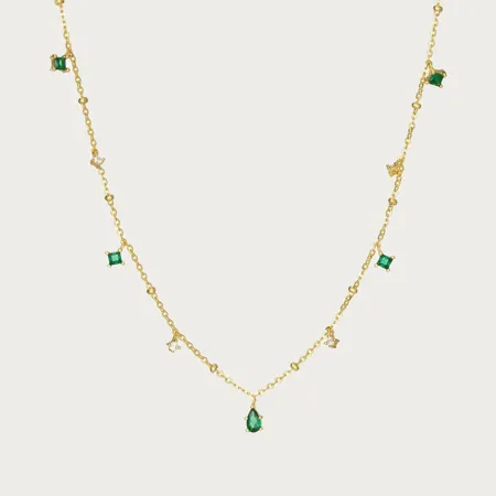 Collier vert émeraude en...