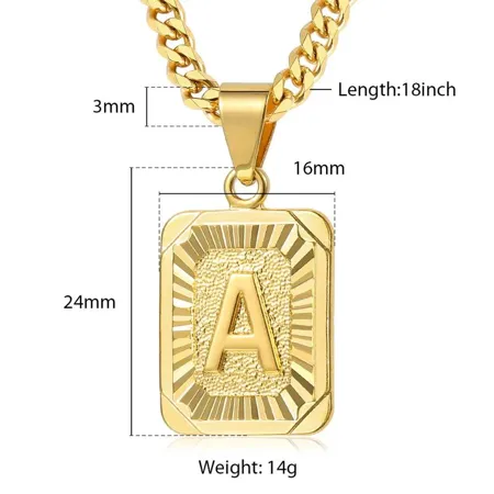 Lettre initiale a-z collier...