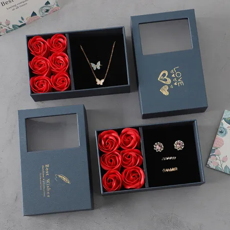 Boite à bijoux rose en...