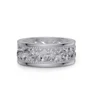 Alliance en argent sterling avec motifs ajourés