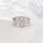 Alliance en argent sterling avec motifs ajourés