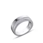Alliance en argent sterling blanc avec diamant taille ronde