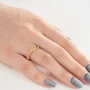 Alliance en argent sterling blanc et or jaune torsadé avec diamant taille ronde
