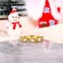 Bague en argent sterling blanc et or jaune avec diamant taille marquise
