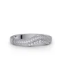 Bague de mariage en argent sterling blanc avec diamant taille ronde