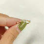 Bague de fiançailles minimaliste en argent sterling avec diamant blanc taillé dans l'or jaune